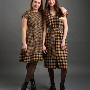 Padma Pocket Dress - Black and Tan Mix - 图片 5
