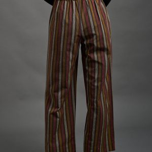 Emmy Drawstring Pant - Chocolate Stripe - 图片 3