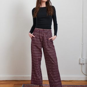 Rosie Pant - Plum Ikat - 图片 2