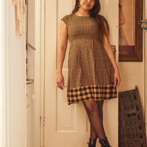 Devonshire Dress - Black and Tan Small Gingham - 图片 5