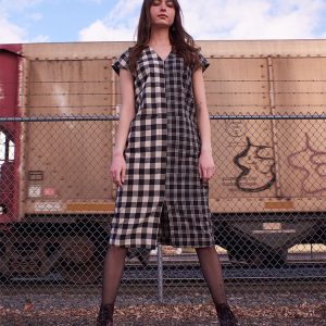 Padma Pocket Dress - Black and White Mix - 图片 15