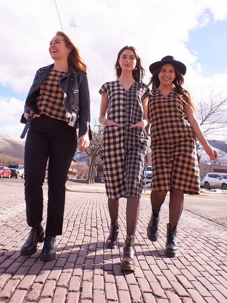 Padma Pocket Dress - Black and Tan Mix - 图片 7