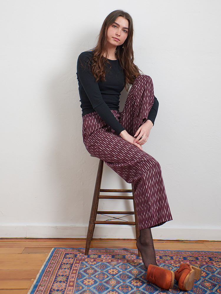 Rosie Pant - Plum Ikat - 图片 5