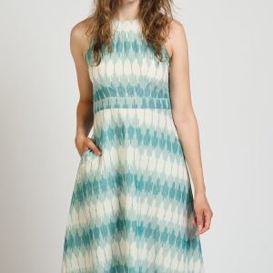 Ilona Dress - Teal Ikat - Image 5