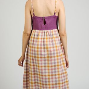 Ivy Midi Dress - Blush Plaid - Image 7