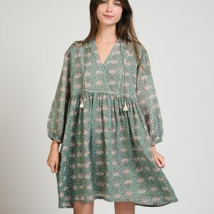 Sohla Mini Dress - Aegean Teal Floral - Image 3