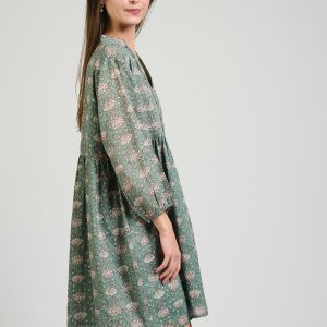 Sohla Mini Dress - Aegean Teal Floral - Image 6
