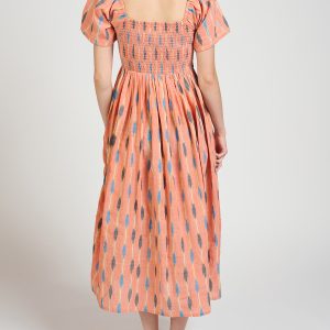 Teddy Dress - Peach Ikat - Image 9