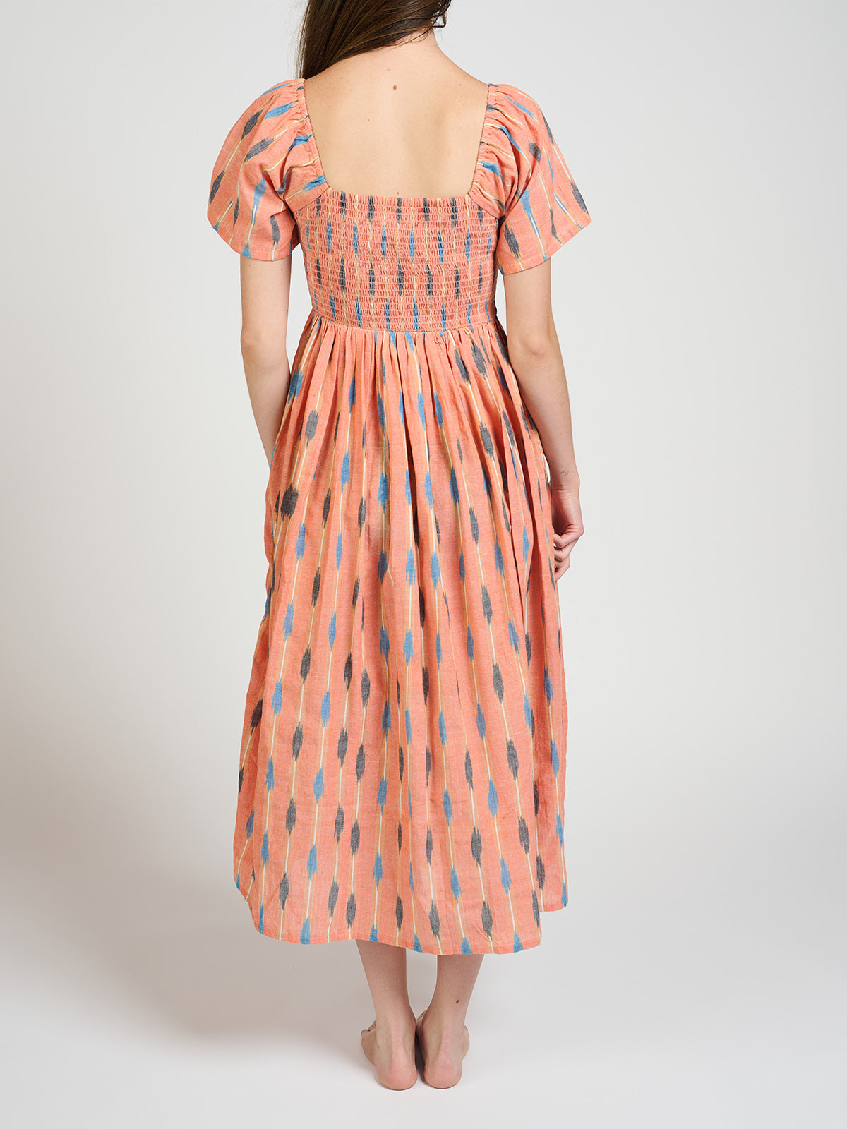 Teddy Dress - Peach Ikat - Image 9
