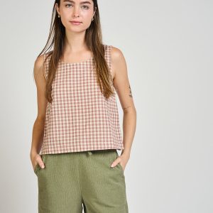 Larisa Short - Olive Chambray - 图片 1