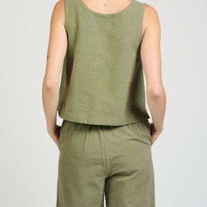 Larisa Short - Olive Chambray - 图片 6