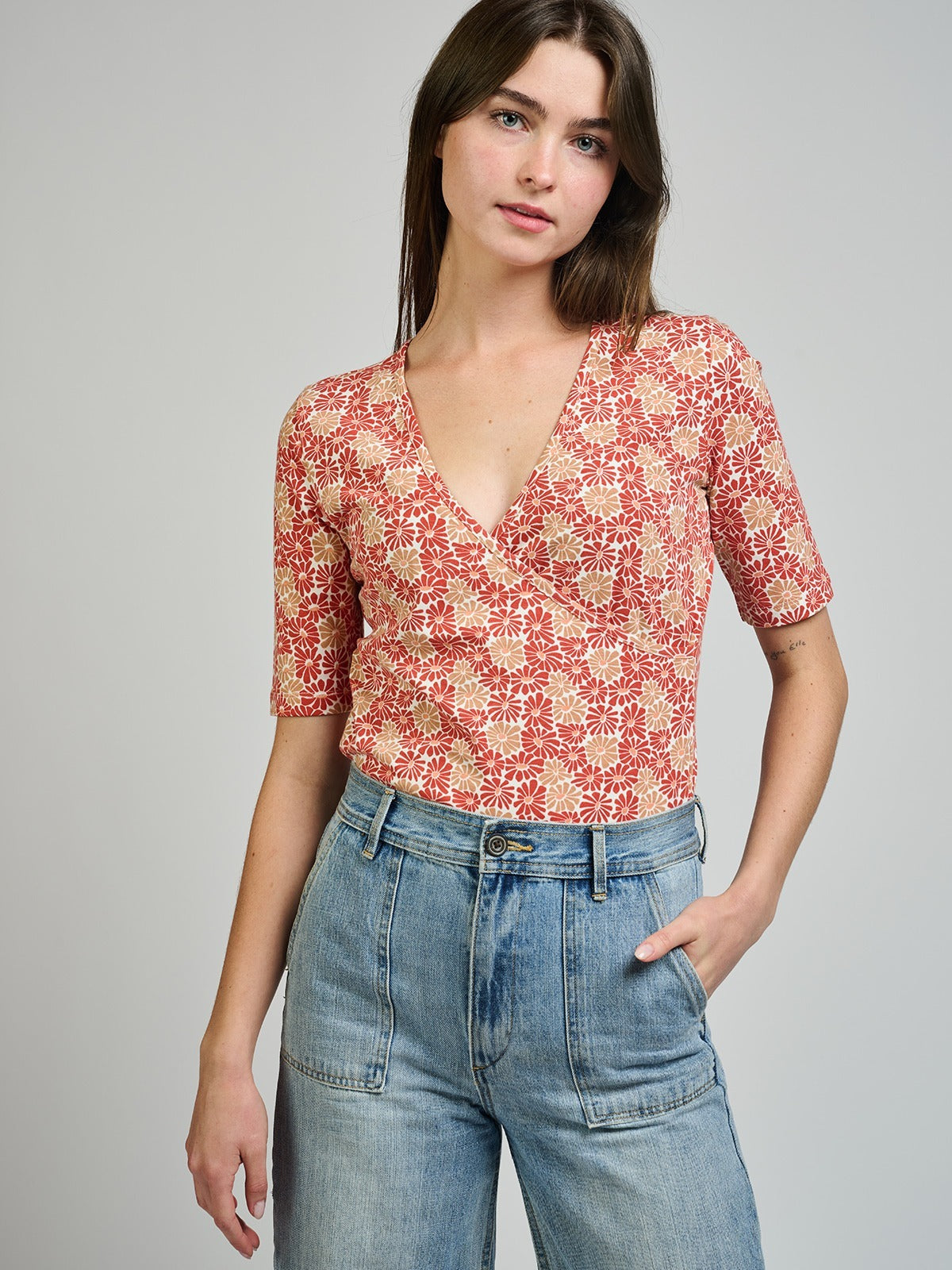 Gianna Wrap Top - Matisse Vermillion - Image 3