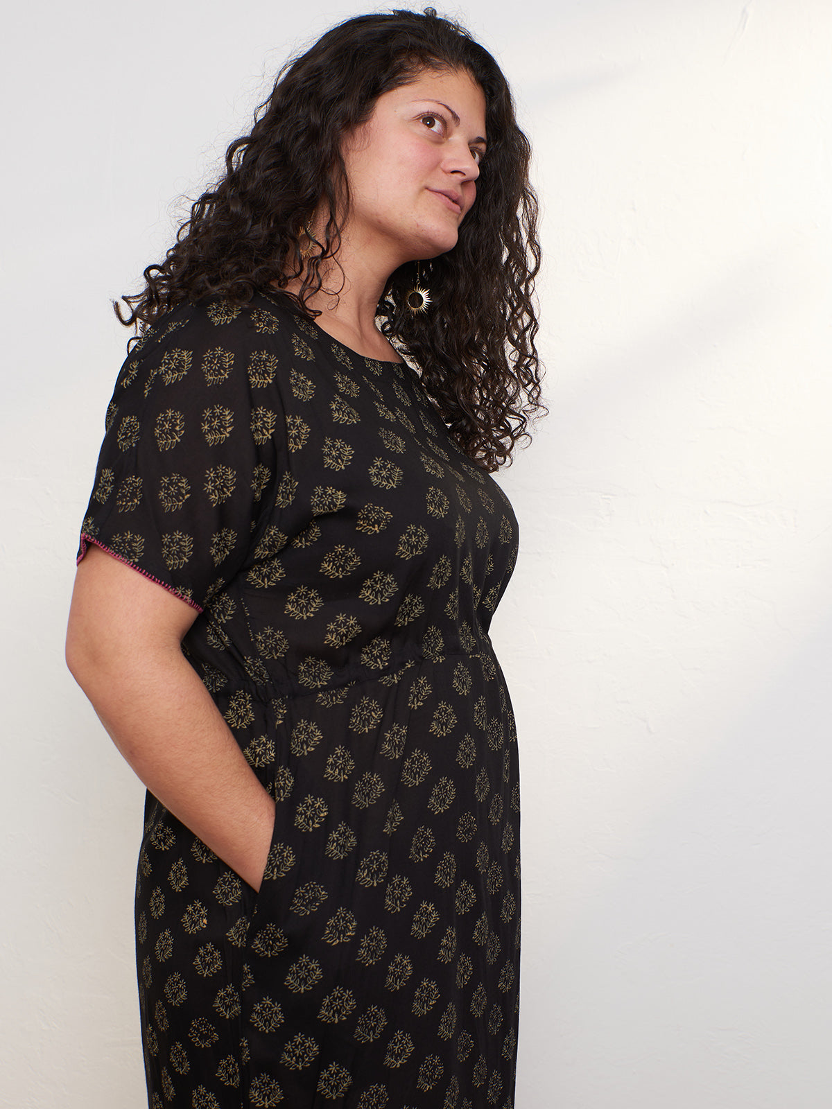 Aimee Maxi Dress - Floral Stamp Black - Image 9