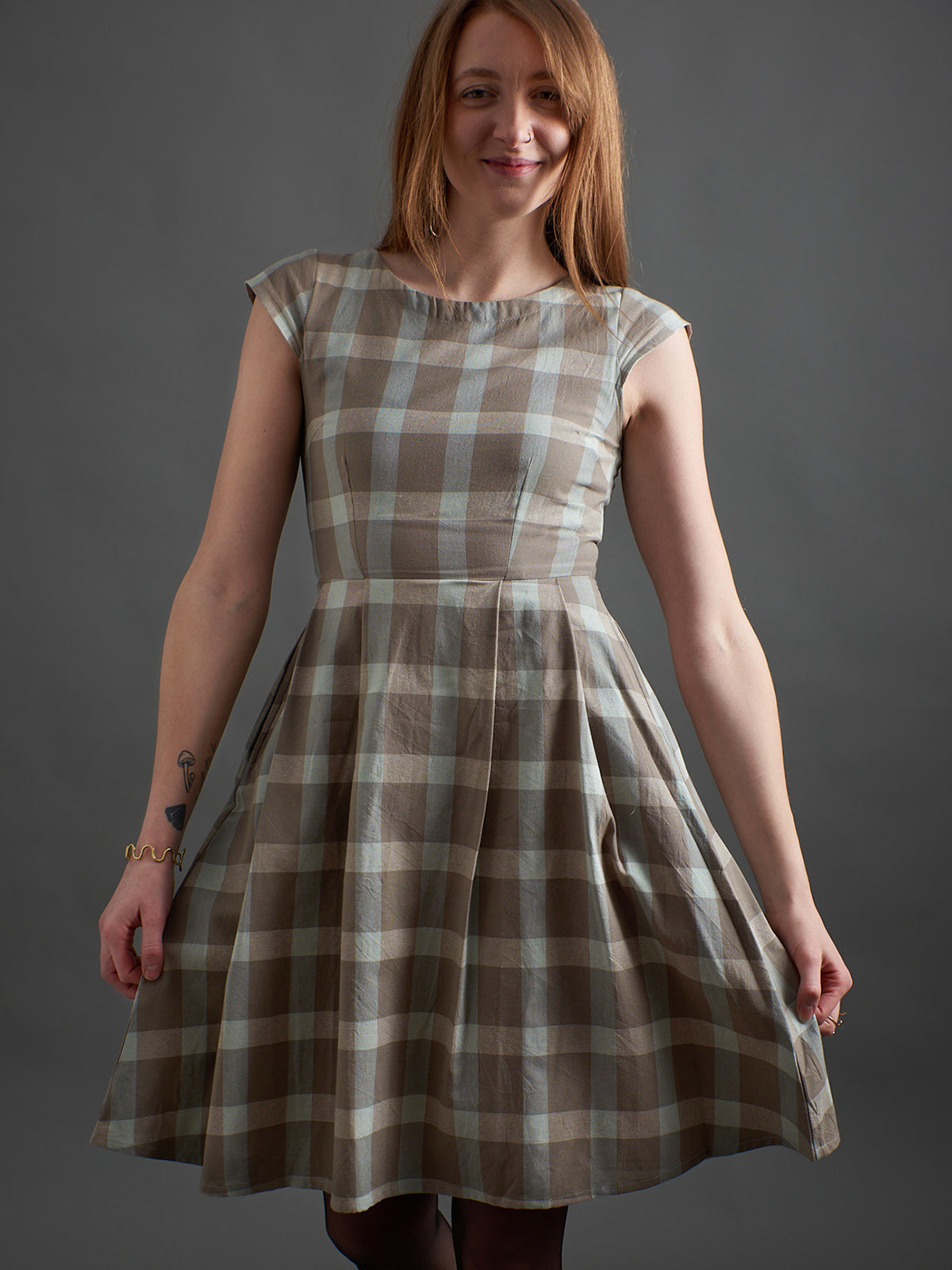 Devonshire Dress - Sterling Plaid - 图片 3