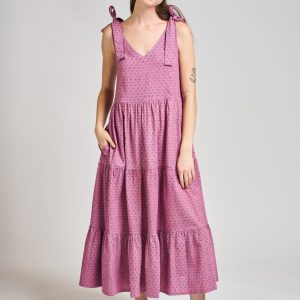 Lorelei Tiered Dress - Purple Buds - Image 4