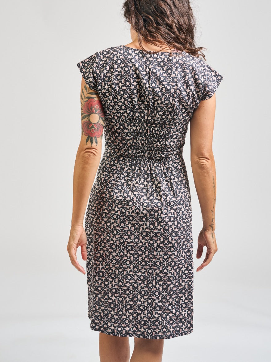 Artsy Traveler Dress - Black Botanical - Image 7