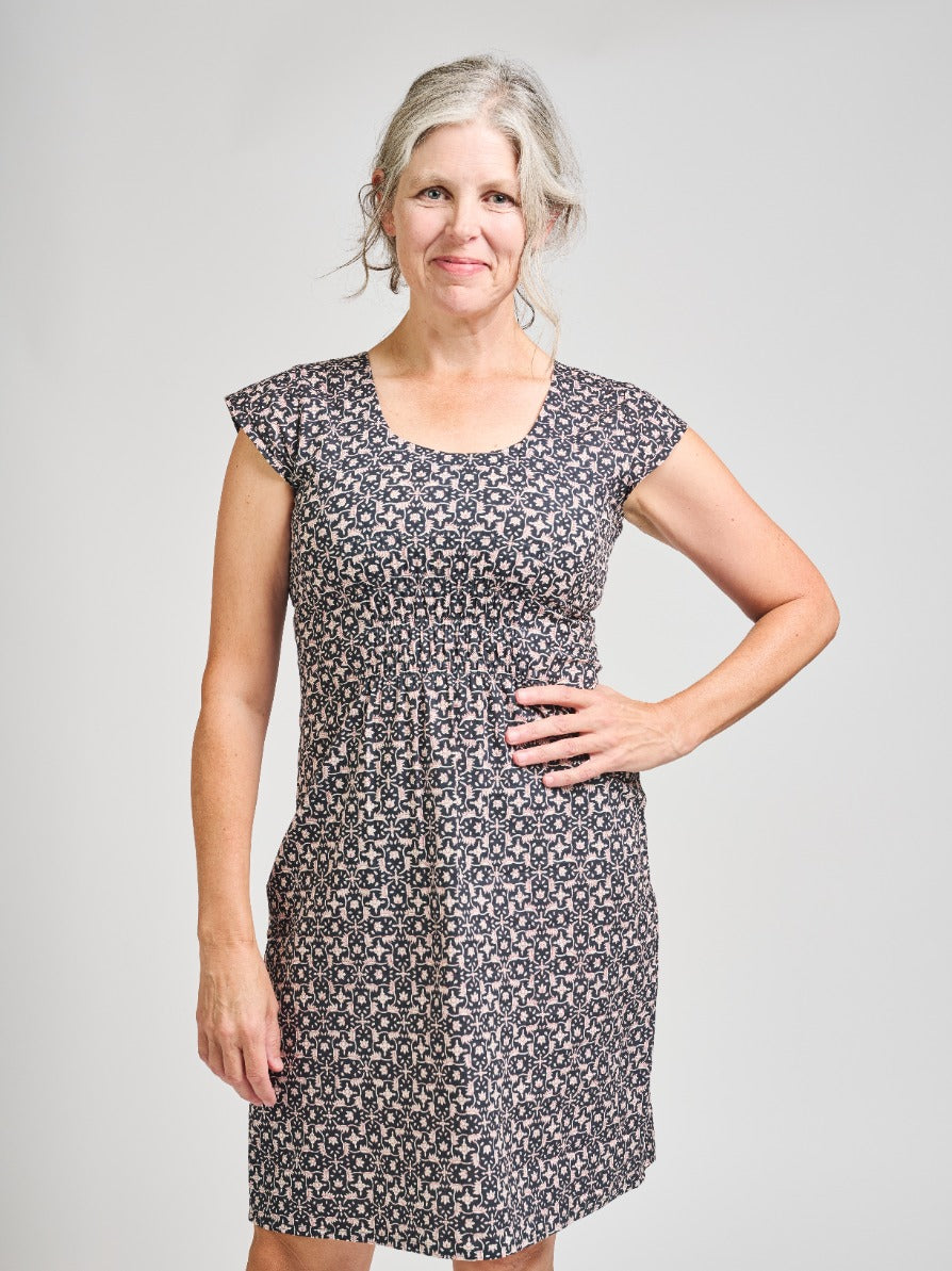 Artsy Traveler Dress - Black Botanical - Image 6