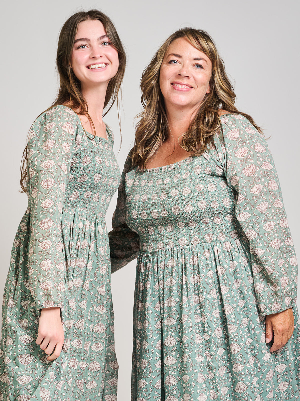 Hailee Smocked Plus Size Midi Dress - Aegean Teal Floral - Image 6