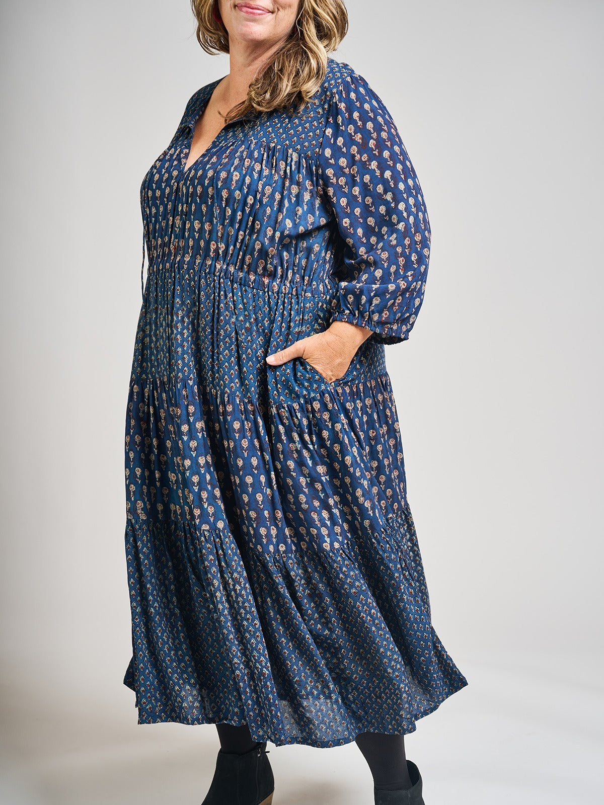 Adriana Plus Size Dress - Midnight Floral Mix - Image 2