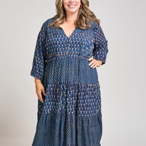 Adriana Plus Size Dress - Midnight Floral Mix - Image 1