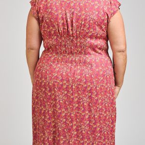 Artsy Traveler Plus Size Dress - Berry Poppy - Image 4