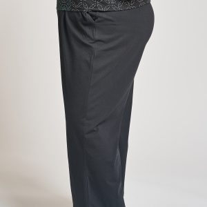 Fae Wide Leg Plus Size Pant - Black Jersey - 图片 2