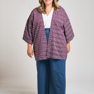 Fae Wide Leg Plus Size Pant - Loop Knit Blue - 图片 5
