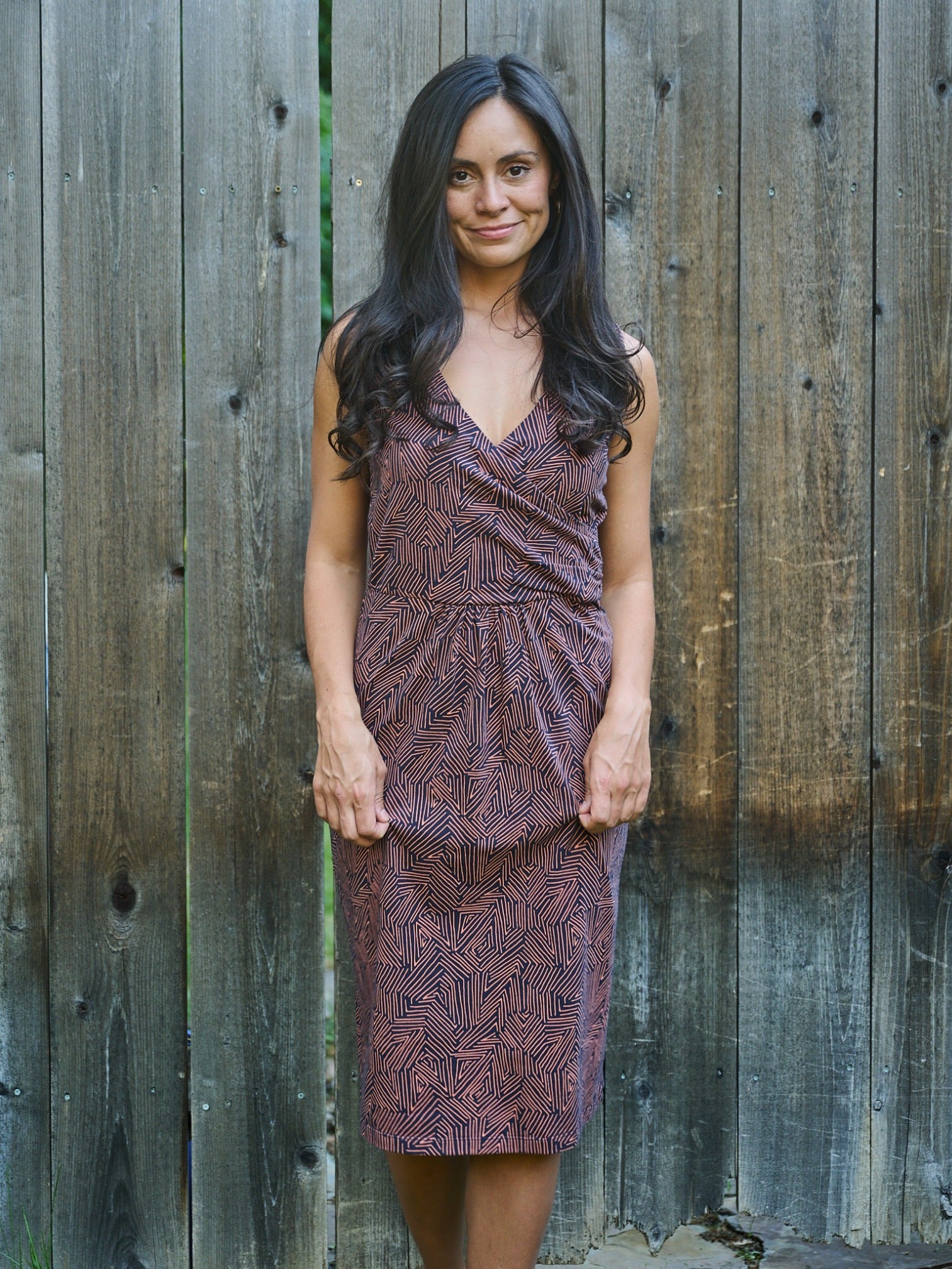 Danica Wrap Dress - Tree Rings Blue - 图片 7