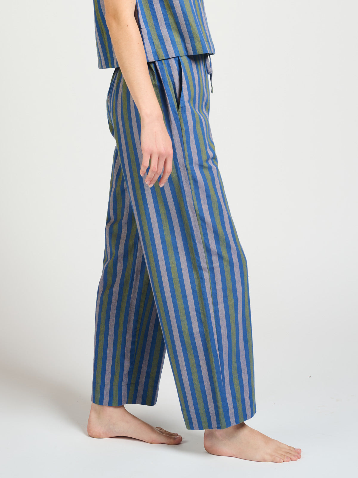 Emmy Drawstring Pant - Lavender Stripe - 图片 6