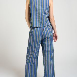 Emmy Drawstring Pant - Lavender Stripe - 图片 7
