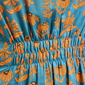 Artsy Traveler Plus Size Midi Dress - Teal Floral - Image 3