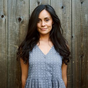 Olivia Dress - Slate Blue Dots - Image 3