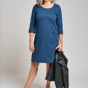 Sylvan Shift Dress - Loop Knit Blue - Image 1
