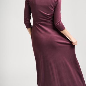 Mumbai Maxi Dress - Eggplant Rib Knit - Image 3