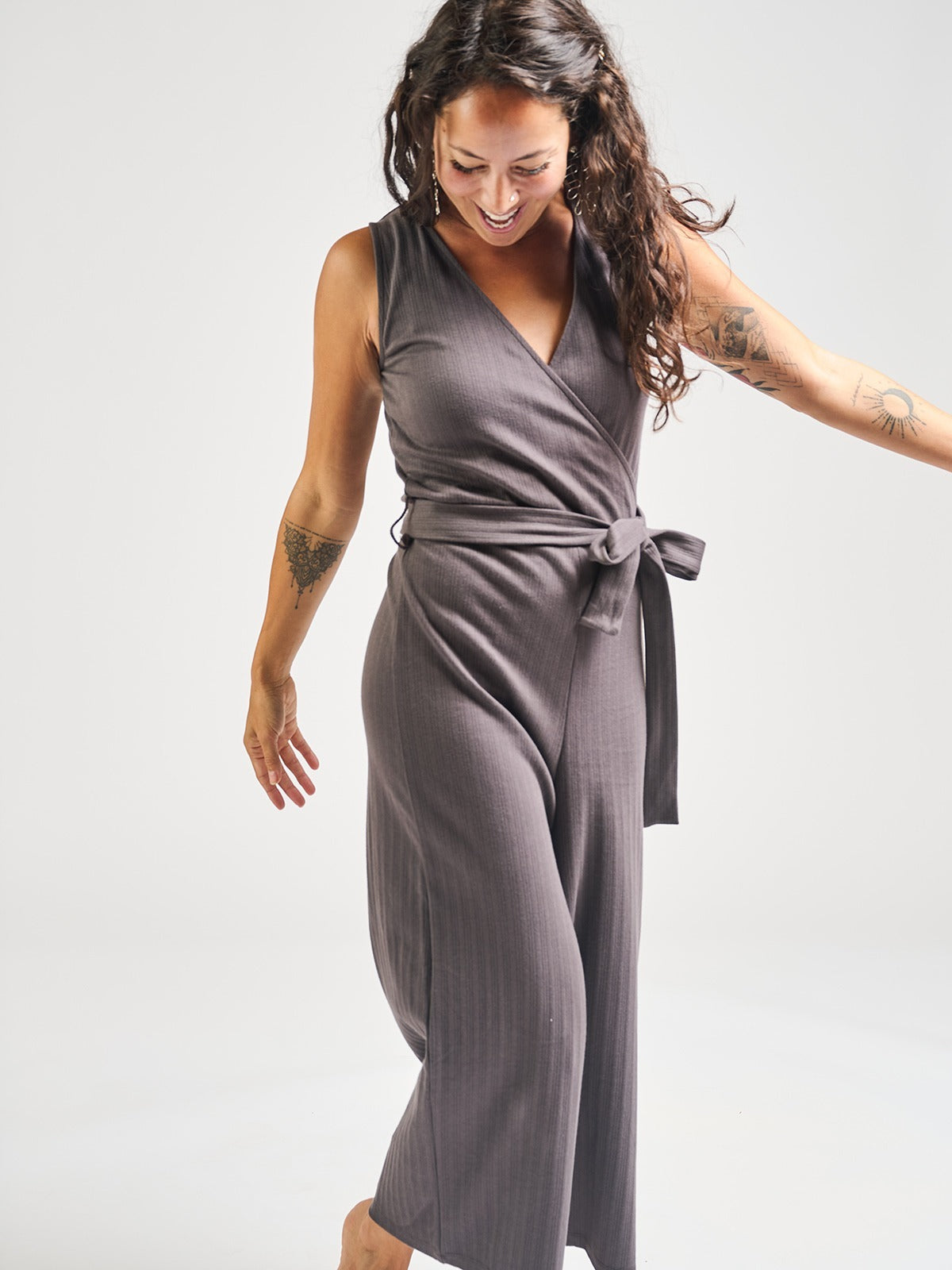 Rita Jumpsuit - Shale Rib Knit - Image 1