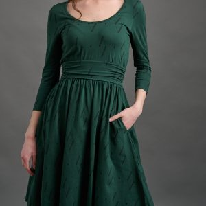 Novela Dress - Diamond Vine Dark Sage - Image 1