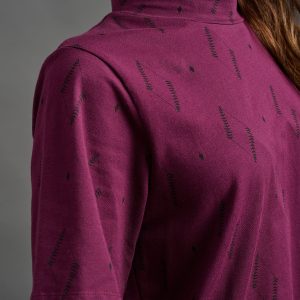 Eve Top - Diamond Vine Dark Purple - Image 2