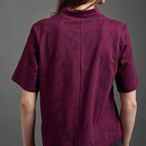 Eve Top - Diamond Vine Dark Purple - Image 4
