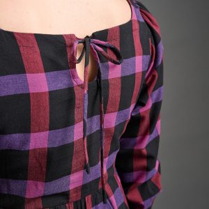 Nico Mini Dress - Ultra Violet Plaid - Image 3