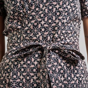 Wrap Maxi Dress - Black Botanical - Image 4