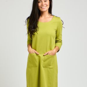 Sylvan Shift Dress - Loop Knit Moss - Image 4