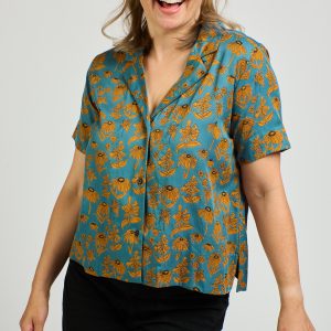 Camp Shirt - Teal Floral - Image 4
