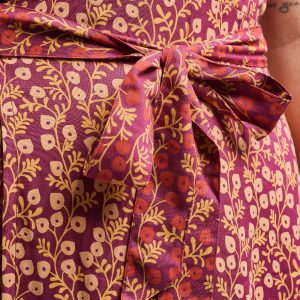 Wrap Maxi Dress - Berry Poppy Mix - Image 5
