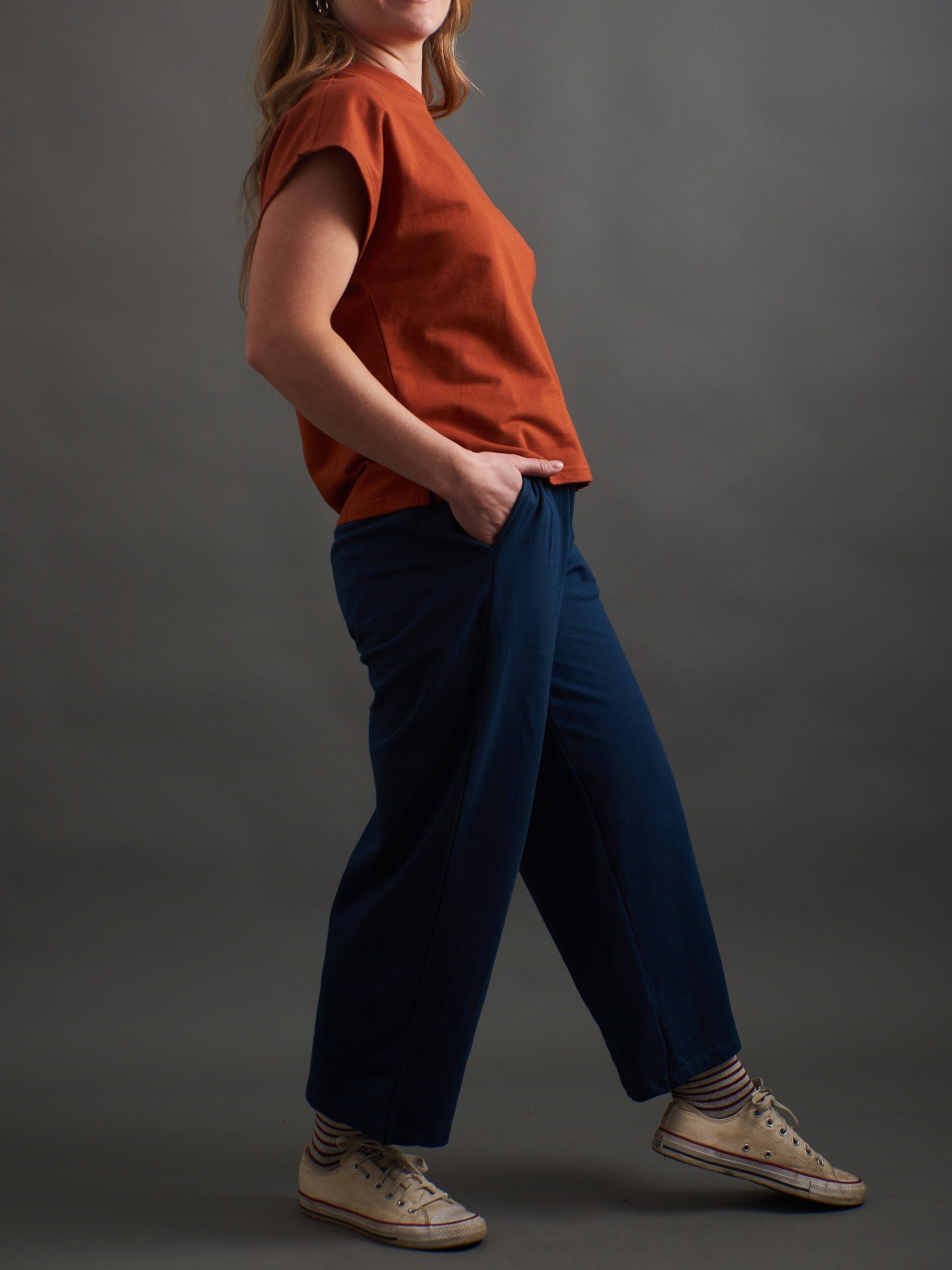 Fae Wide-Leg Pant - Loop Knit Blue - 图片 8