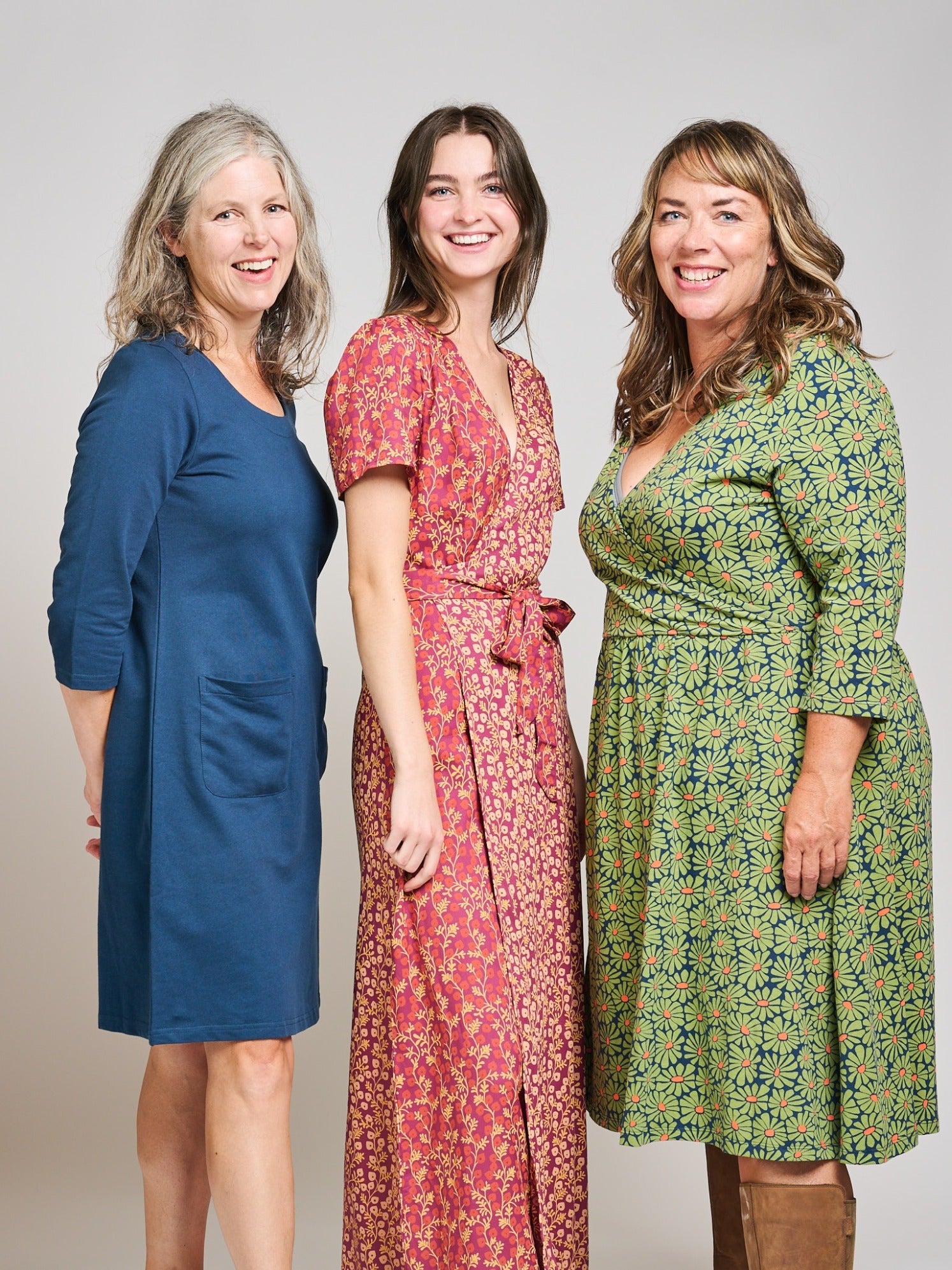 Callie 3/4 Sleeve Plus Size Wrap Dress - Olive Floral - Image 5