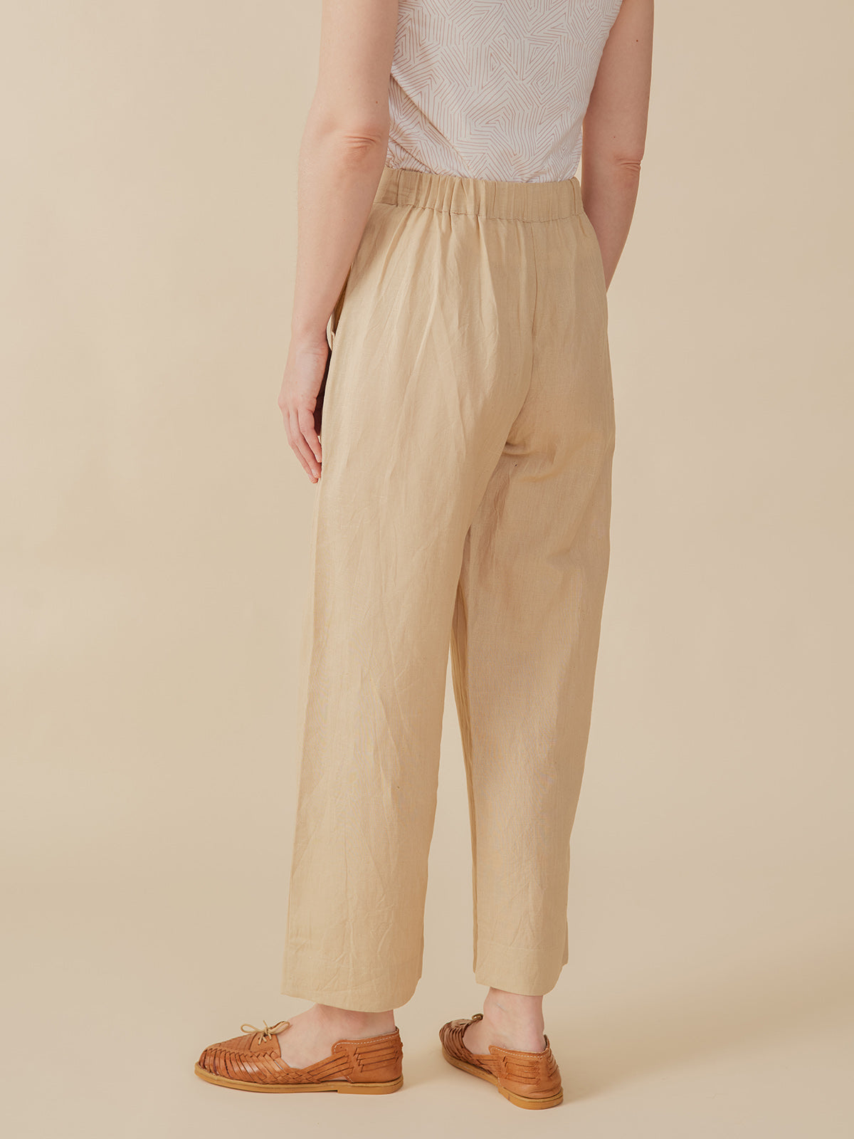 Emmy Drawstring Pant - Birch Linen - 图片 5