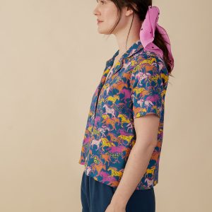 Camp Shirt - Blue Horses - Image 3