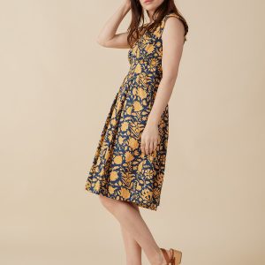 Lucille Dress - Navy Botanical - Image 2