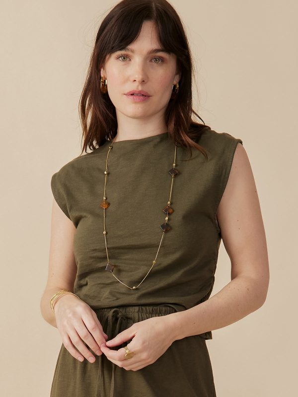 Ruched Top - Olive