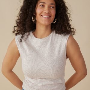 Ruched Top - Tree Rings Shell - Image 1